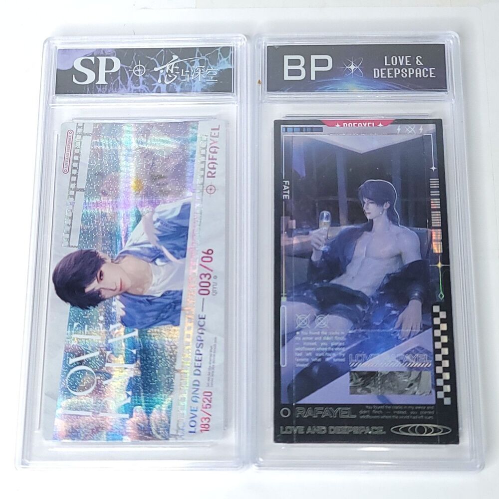 Love and Deep Space Rafayel Pool Trading Card Encased Collectible Lot Of 2